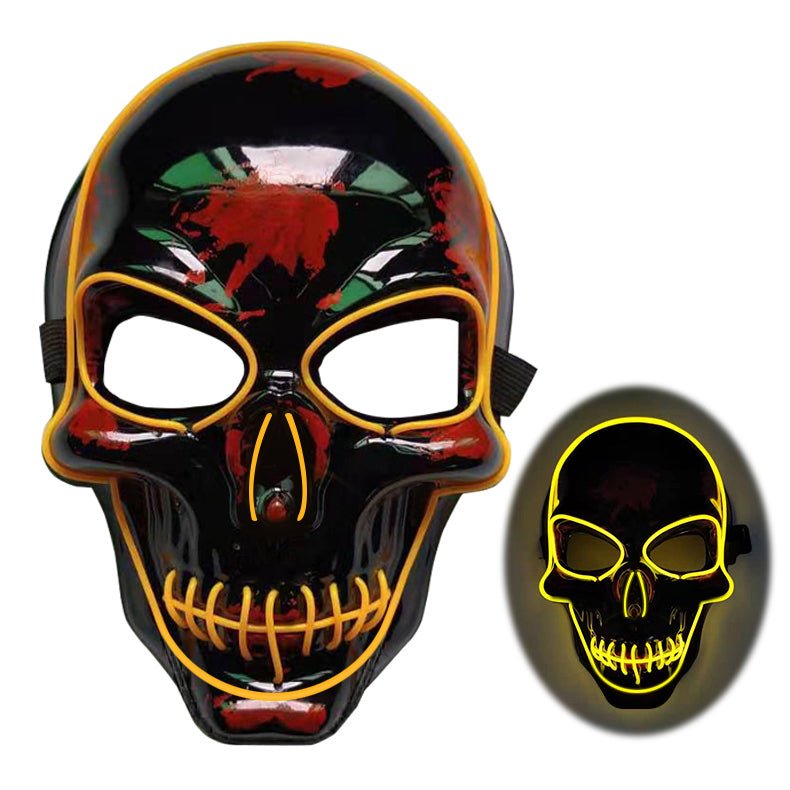 halloween 2023 skeleton mask led glow scary mask - 22